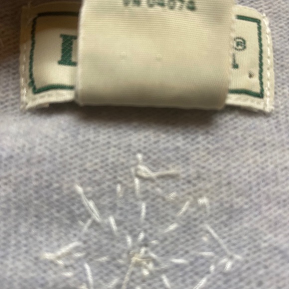 L.L. Bean Light Blue Snowflake Cardigan - Picture 9 of 10